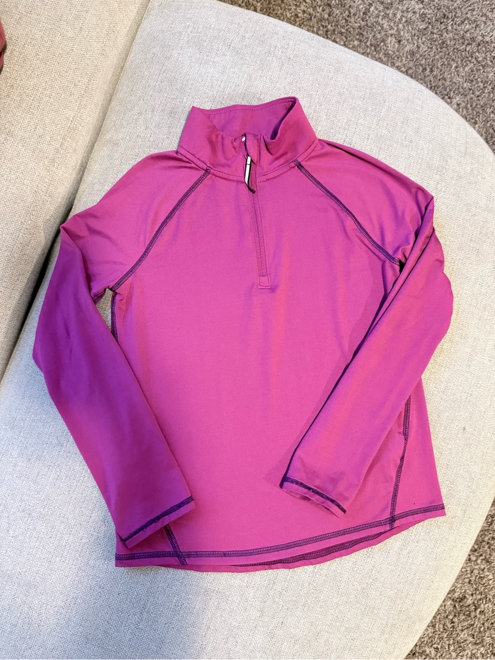 Amazon Essentials Girls Magenta Half-Zip  Pullover